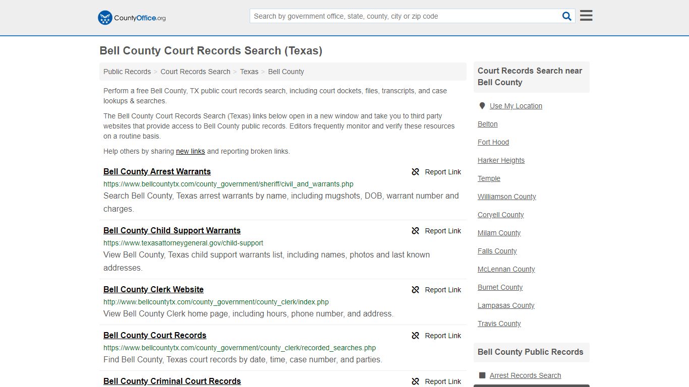 Court Records Search - Bell County, TX (Adoptions ...